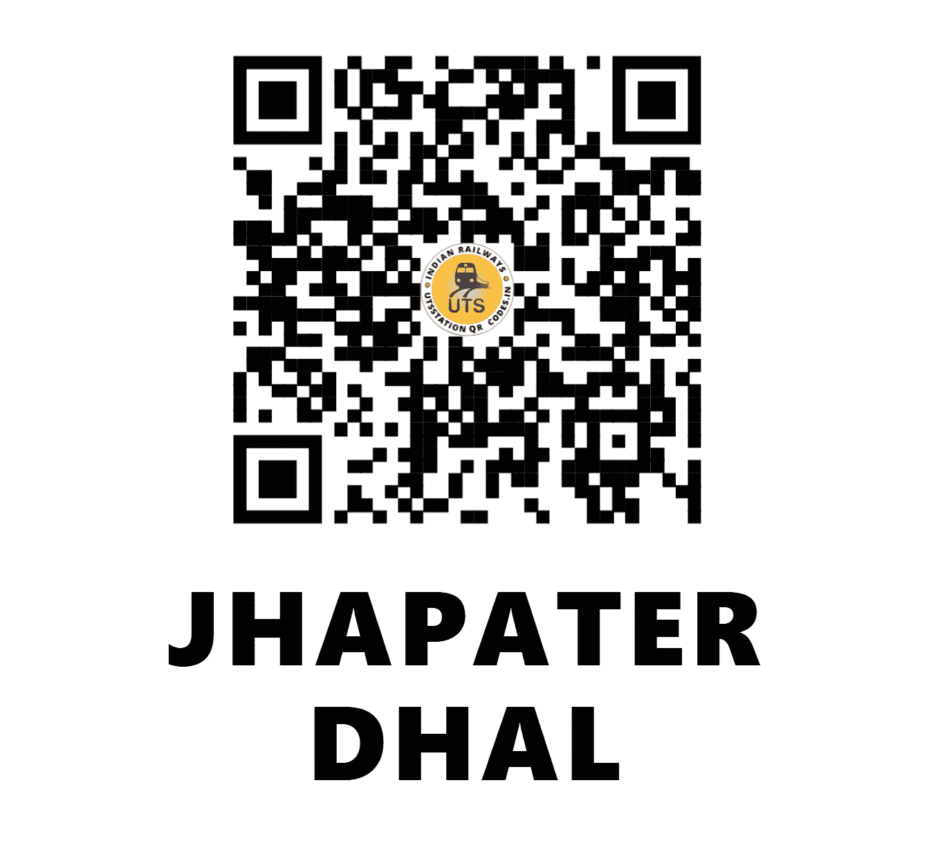 UTS QR Code for JHAPATER DHAL - JTL - ER (WEST BENGAL)